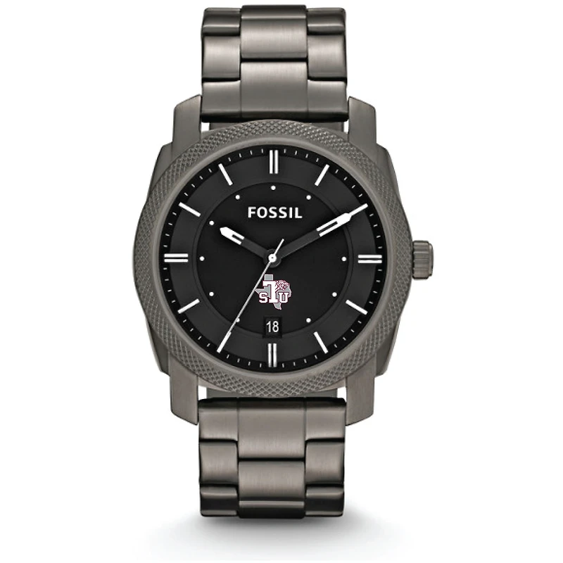 Fossil Texas Southern Tigers Machine Smoke Stainless Steel Watch