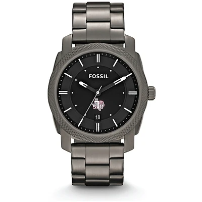 Fossil Texas Southern Tigers Machine Smoke Stainless Steel Watch