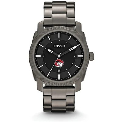 Fossil Winston-Salem State Rams Machine Smoke Stainless Steel Watch