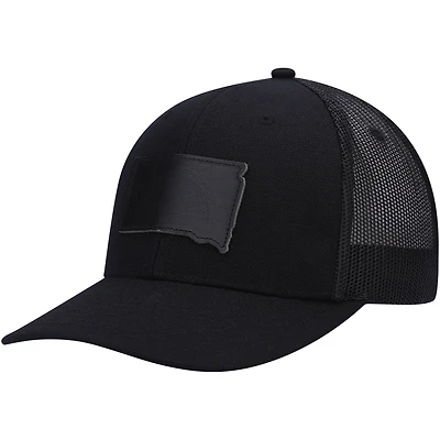 Men's Local Crowns South Dakota Blackout State Patch Trucker Snapback Hat