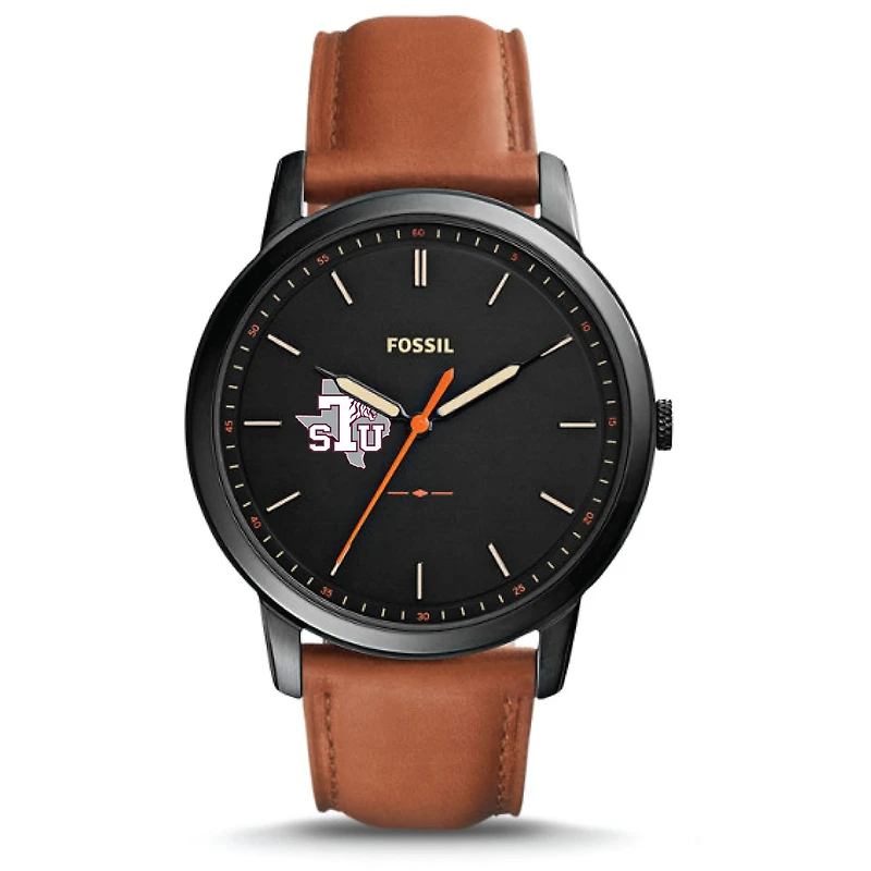 Fossil Texas Southern Tigers The Minimalist Slim Leather Watch