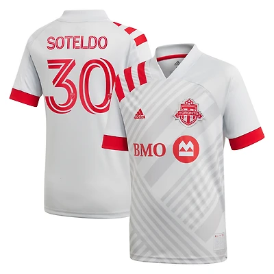 Youth adidas Yeferson Soteldo Gray Toronto FC 2021 Secondary Replica Player Jersey