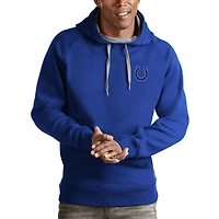 Men's Antigua Royal Indianapolis Colts Logo Victory Pullover Hoodie