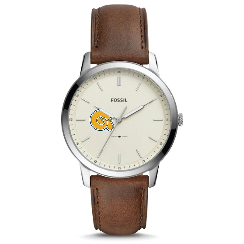 Fossil Albany State Golden Rams The Minimalist Leather Watch