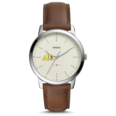 Fossil Bowie State Bulldogs The Minimalist Leather Watch