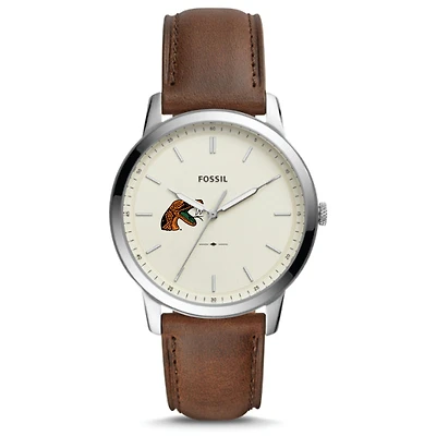 Fossil Florida A&M Rattlers The Minimalist Leather Watch