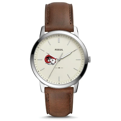 Fossil Winston-Salem State Rams The Minimalist Leather Watch