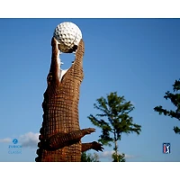 Zurich Classic of New Orleans Unsigned Wooden Alligator Statue Photograph