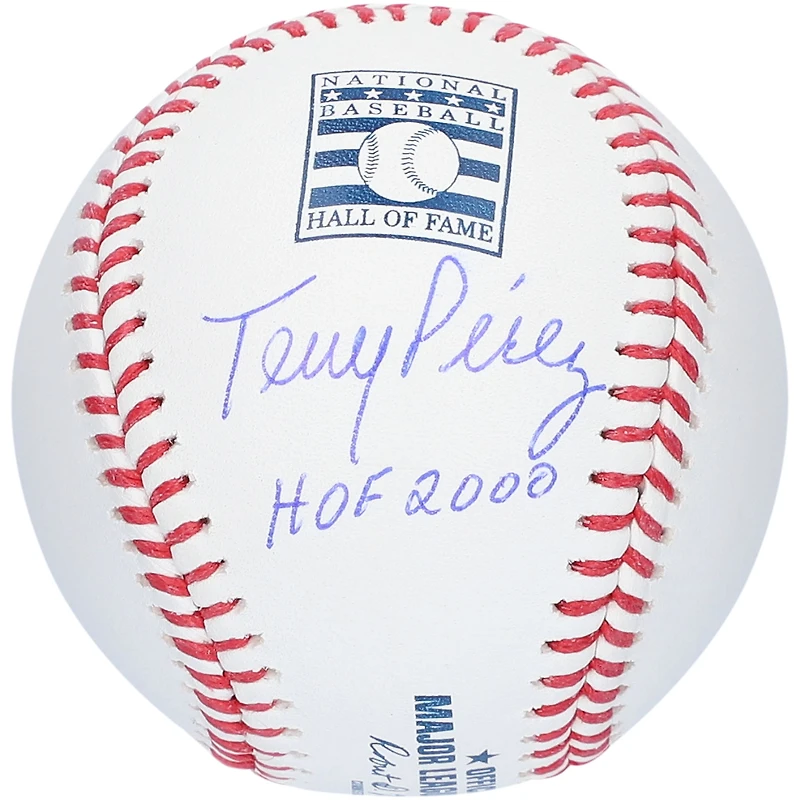 Tony Perez Cincinnati Reds Autographed Hall of Fame Logo Baseball with "HOF 2000" Inscription