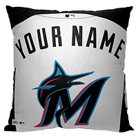 Miami Marlins 18'' x 18'' Personalized Pillow