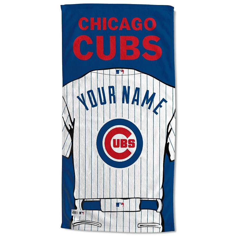 Chicago Cubs 30'' x 60'' Personalized Beach Towel