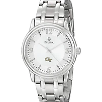Men's Bulova  Silver GA Tech Yellow Jackets