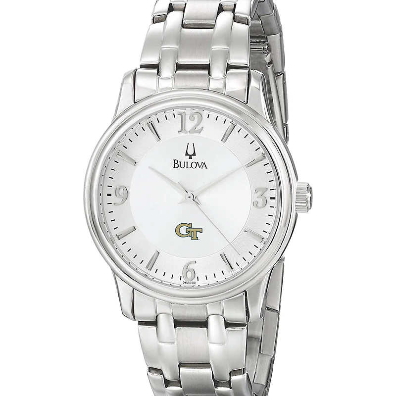 Men's Bulova Silver GA Tech Yellow Jackets