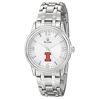 Men's Bulova  Silver Illinois Fighting Illini
