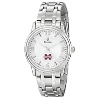 Men's Bulova  Silver Mississippi State Bulldogs