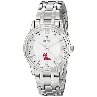 Men's Bulova  Silver Ole Miss Rebels