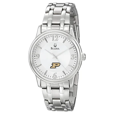 Men's Bulova  Silver Purdue Boilermakers