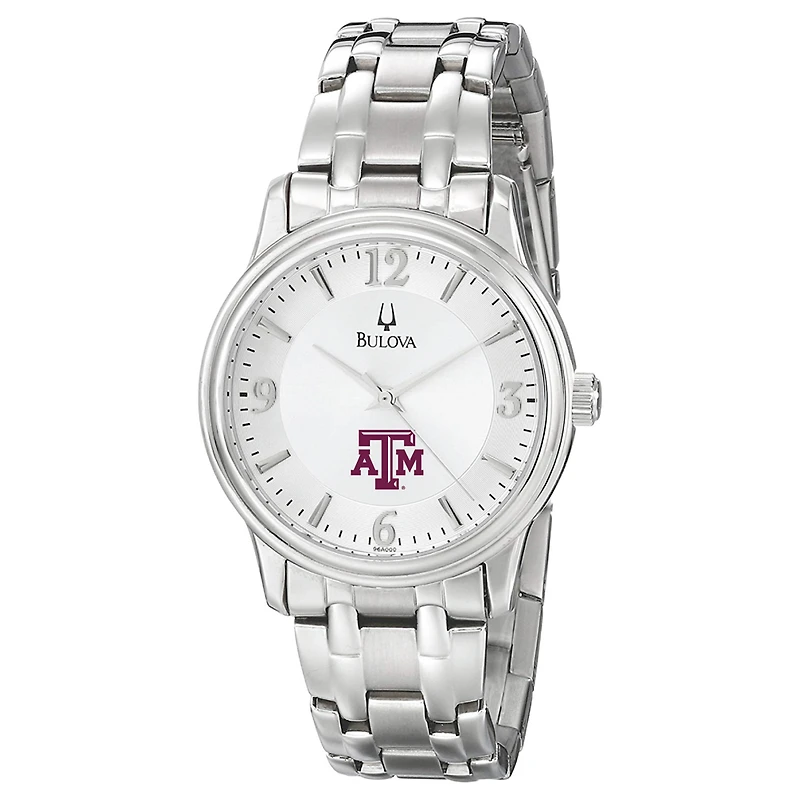 Men's Bulova  Silver Texas A&M Aggies