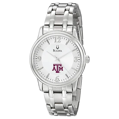 Men's Bulova  Silver Texas A&M Aggies