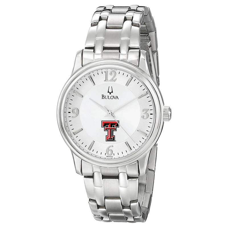 Men's Bulova  Silver Texas Tech Red Raiders