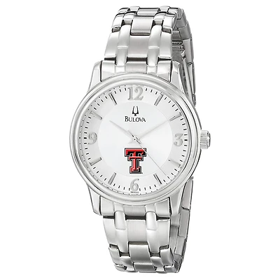 Men's Bulova  Silver Texas Tech Red Raiders