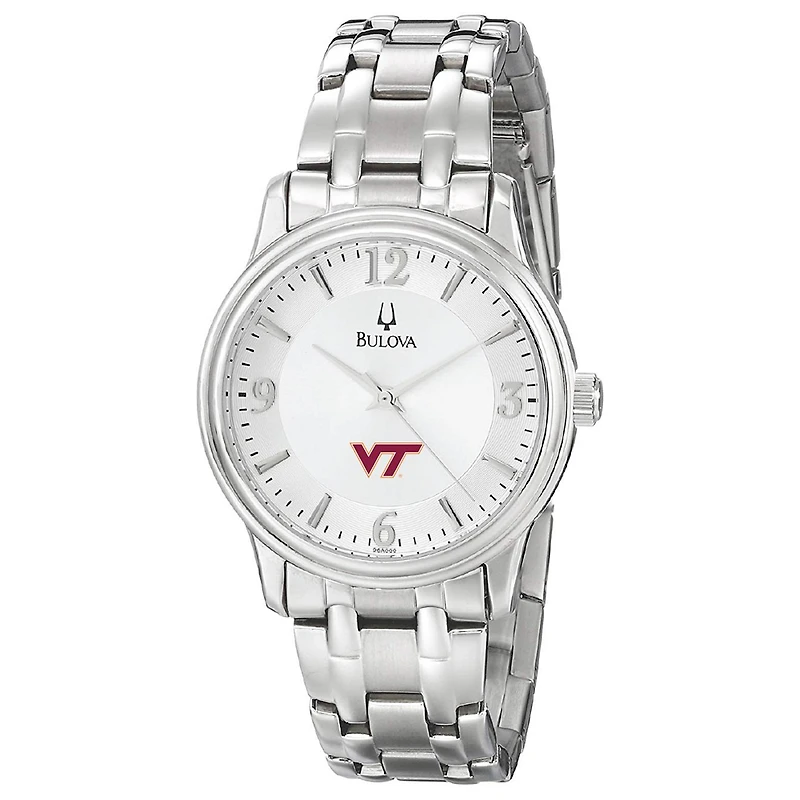 Men's Bulova  Silver Virginia Tech Hokies