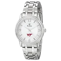 Men's Bulova  Silver Virginia Tech Hokies