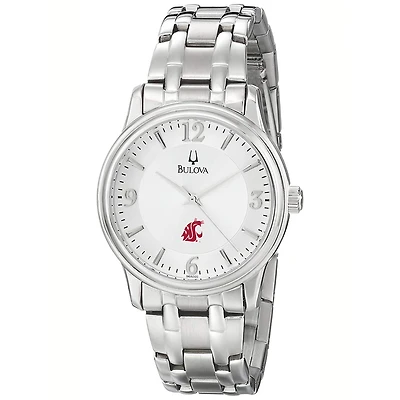 Men's Bulova  Silver Washington State Cougars