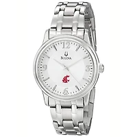 Men's Bulova  Silver Washington State Cougars