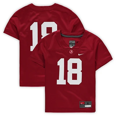 Preschool Nike #18 Crimson Alabama Tide Untouchable Football Team Jersey