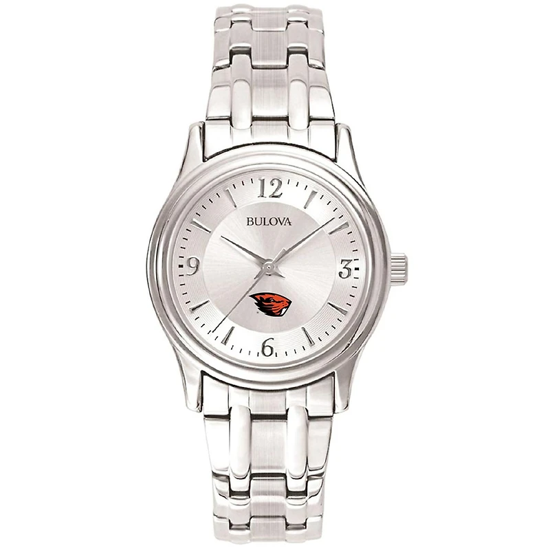Women's Oregon State Beavers Silver-Tone Dial Stainless Steel Quartz Watch