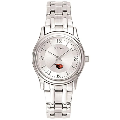 Women's Oregon State Beavers Silver-Tone Dial Stainless Steel Quartz Watch