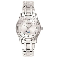 Women's Pitt Panthers Silver-Tone Dial Stainless Steel Quartz Watch