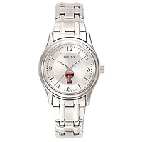 Women's Texas Tech Red Raiders Silver-Tone Dial Stainless Steel Quartz Watch