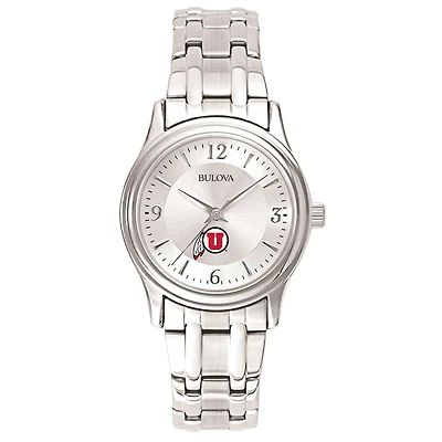 Women's Utah Utes Silver-Tone Dial Stainless Steel Quartz Watch