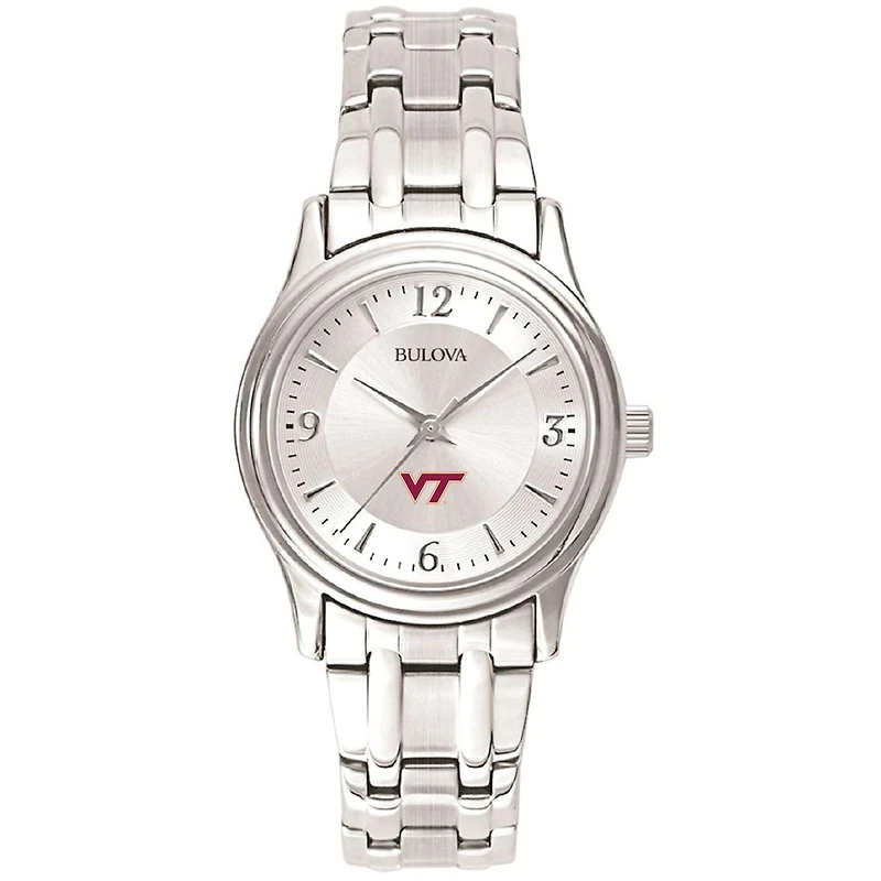 Women's Virginia Tech Hokies Silver-Tone Dial Stainless Steel Quartz Watch
