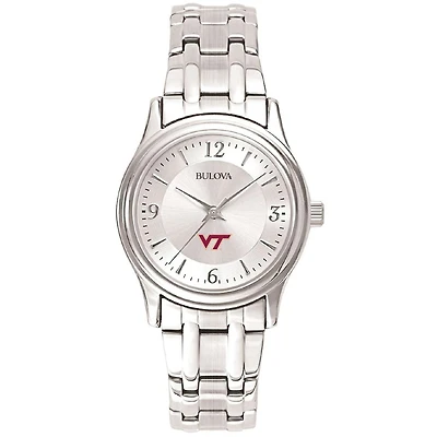 Women's Virginia Tech Hokies Silver-Tone Dial Stainless Steel Quartz Watch