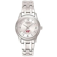 Women's Virginia Tech Hokies Silver-Tone Dial Stainless Steel Quartz Watch