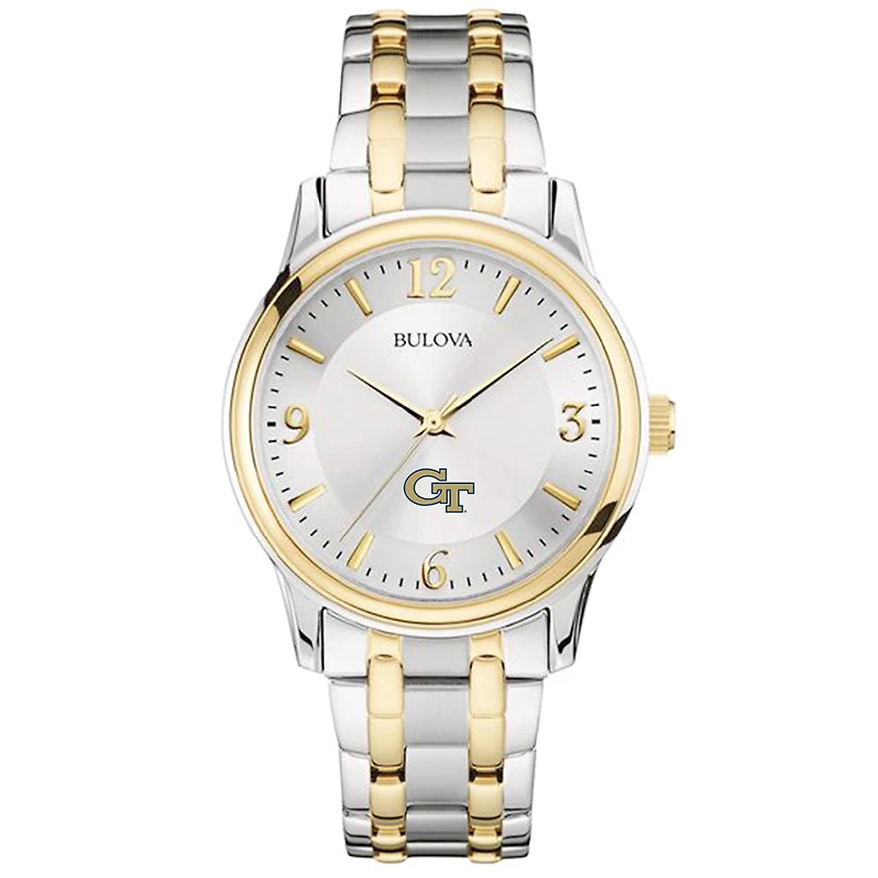 Bulova Silver/Gold Georgia Tech Yellow Jackets Classic Two-Tone Round Watch