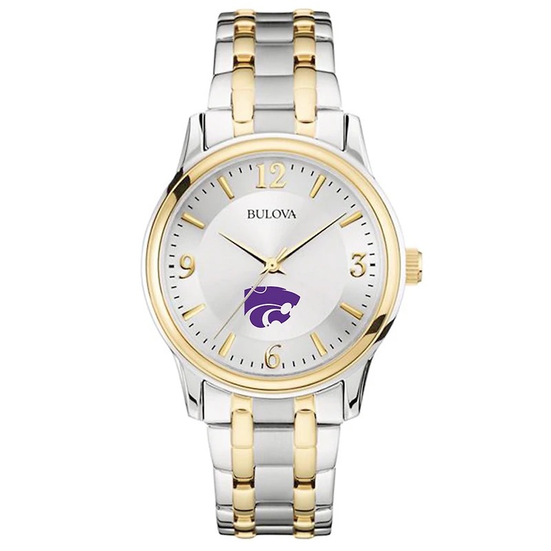 Bulova Silver/Gold Kansas State Wildcats Classic Two-Tone Round Watch