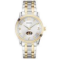 Bulova Silver/Gold Missouri Tigers Classic Two-Tone Round Watch