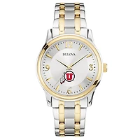 Bulova Silver/Gold Utah Utes Classic Two-Tone Round Watch