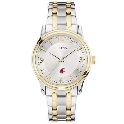 Bulova Silver/Gold Washington State Cougars Classic Two-Tone Round Watch