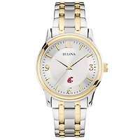 Bulova Silver/Gold Washington State Cougars Classic Two-Tone Round Watch