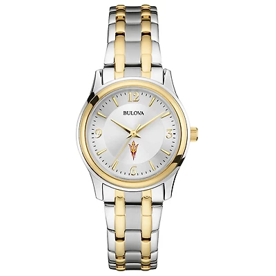 Women's Bulova Silver/Gold Arizona State Sun Devils Classic Two-Tone Round Watch