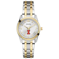 Women's Bulova Silver/Gold Illinois Fighting Illini Classic Two-Tone Round Watch