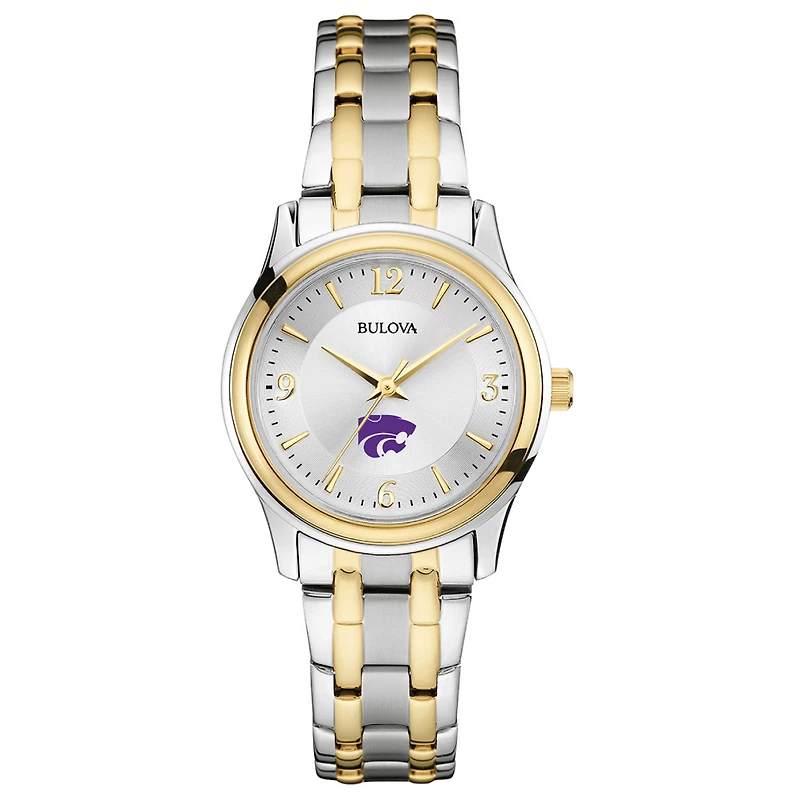 Women's Bulova Silver/Gold Kansas State Wildcats Classic Two-Tone Round Watch