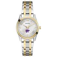 Women's Bulova Silver/Gold Kansas State Wildcats Classic Two-Tone Round Watch