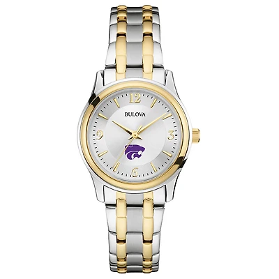 Women's Bulova Silver/Gold Kansas State Wildcats Classic Two-Tone Round Watch