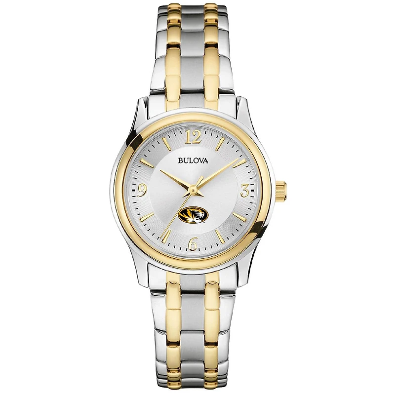 Women's Bulova Silver/Gold Missouri Tigers Classic Two-Tone Round Watch